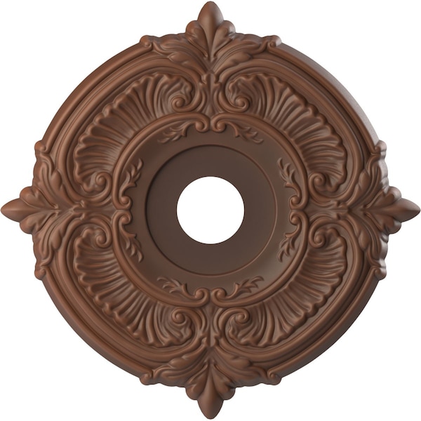 Ekena Millwork Attica PVC Medallion (Canopies up to 6 3/4"), 19"OD x 3 1/2"ID x 1"P, Universal Aged Metallic Rust CMP19ATDRU - main